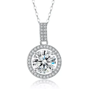 1-4CT Moissanite Pendant Necklace