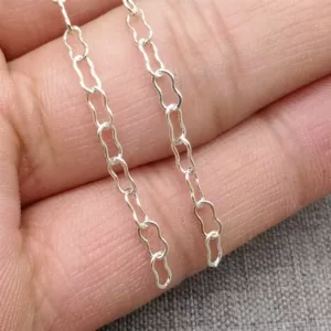 925 Sterling Silver Unfinished Crinkle Chain for Necklace