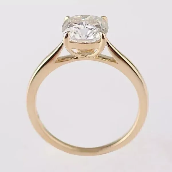 Cushion Cut 2Ct Moissanite Engagement Ring 2