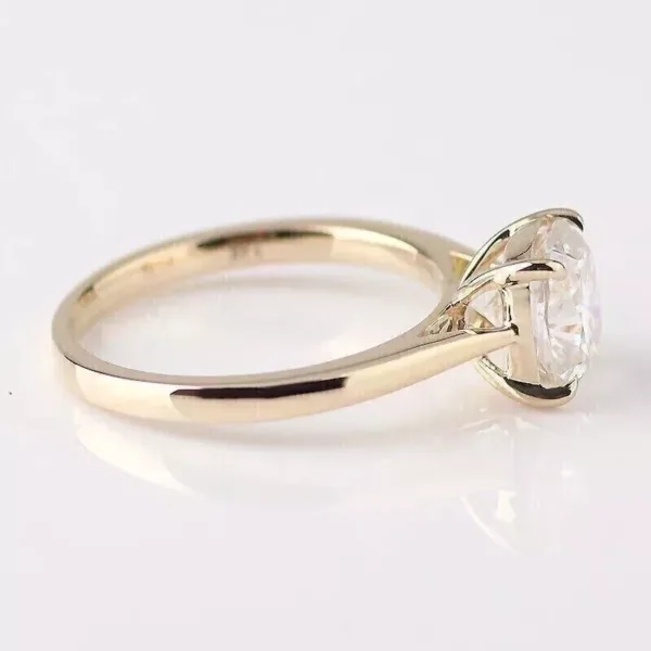 Cushion Cut 2Ct Moissanite Engagement Ring3