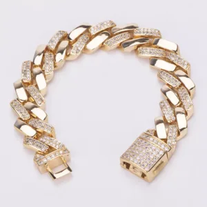 Ice Out Hip Hop Square Cuban Miami Link Bracelet