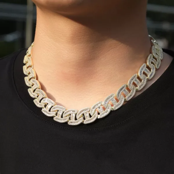 Ice Out Hop Hip Baguette Bling Miami Cuban Link Chain Necklace 1