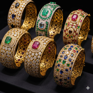 High-End Gemstone Bangles