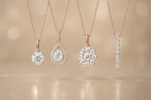 Real Diamond Pendant Set Designs