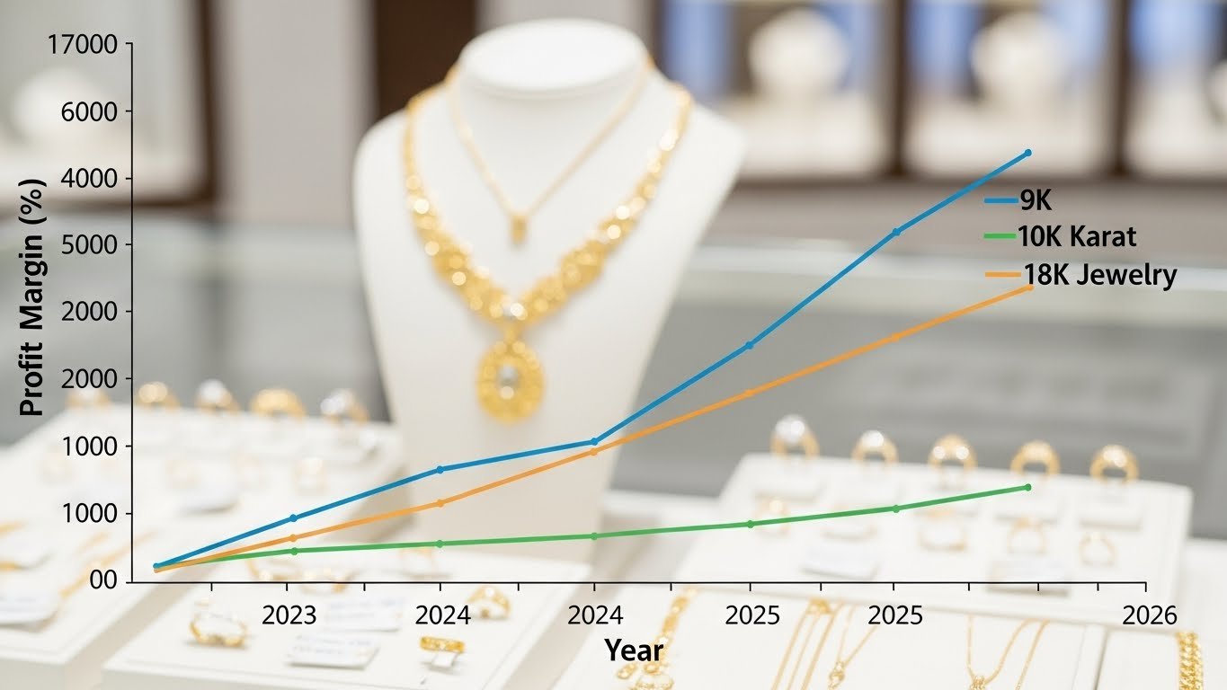 Why 9K and 10K Gold Jewelry Offers Better Profit Margins Than 18K