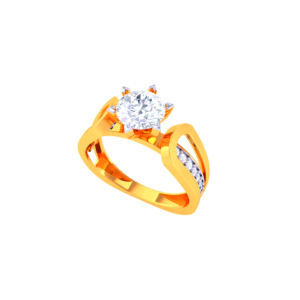 Radiant Solitaire Split Shank Ring