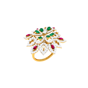 Grand Jewel Floral Cocktail Ring