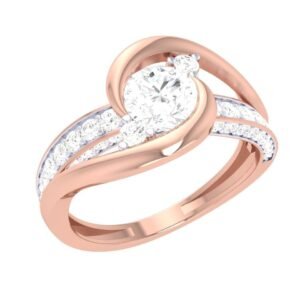 Rose Gold Infinity Shank Diamond Ring