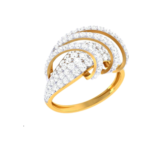 Scalloped Petal Cluster Ring