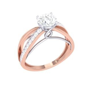 Rose Gold Vintage Milgrain Diamond Ring