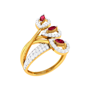 Open Heart Diamond Ring