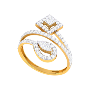 Diamond Swirl Band Ring