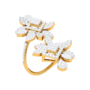 Raised Star Diamond Ring