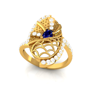 Diamond Lattice Saddle Ring