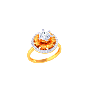 Sunray Halo Solitaire Ring