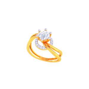 Cluster Flower Solitaire Ring