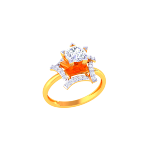 Teardrop Halo Solitaire Ring