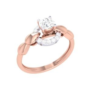 Rose Gold Minimalist Diamond Solitaire Ring