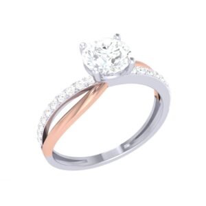 Rose Gold Three-Stone Diamond Ring
