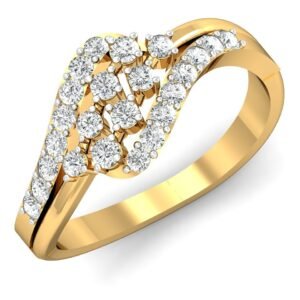 Triple Crown Diamond Gold Ring