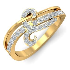 Pavé Half Band Solitaire Ring