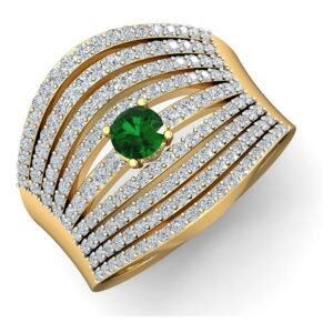 Crescent Moon Pavé Ring