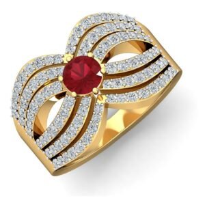 Spiral Centre Diamond Ring