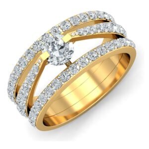 Cascading Swirl Diamond Ring