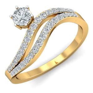 Pear Shaped Solitaire Gold Ring