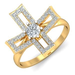 Vine Trail Pavé Diamond Ring