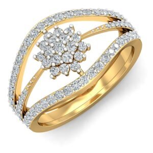 Fan Spread Pavé Diamond Ring