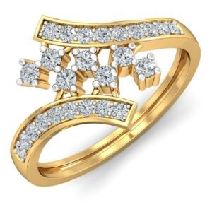 Cluster Cascade Diamond Ring