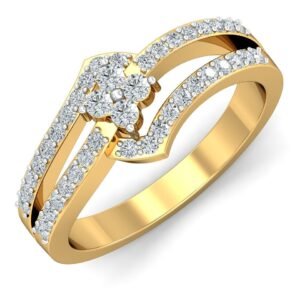 Floral Spray Diamond Ring