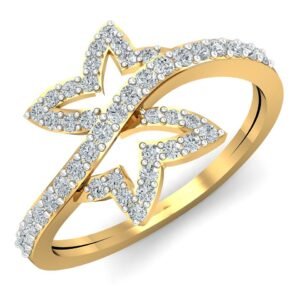 Shield Top Diamond Ring