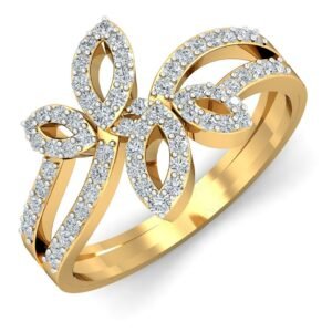 Crossover Band Solitaire Ring
