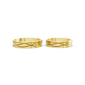 Handcrafted Gold Couple Ring – A105