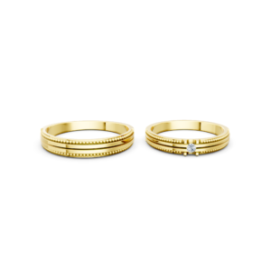 Custom Gold His and Hers Ring – A112