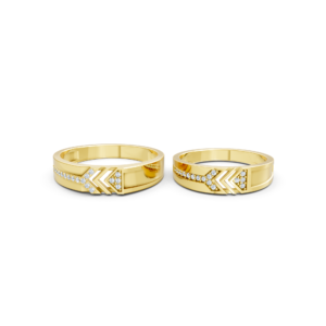 Personalized Gold Couple Ring – A116