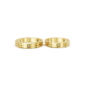 Handcrafted Gold Couple Ring – A117