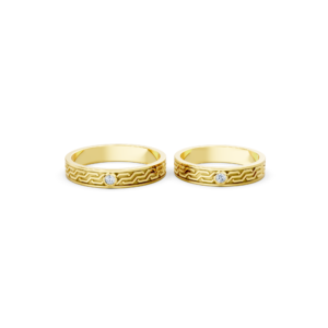 Personalized Gold Matching Ring – A123