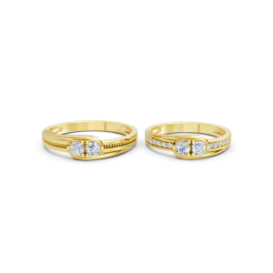 Custom Gold His and Hers Ring – A125