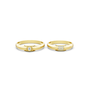 Custom Gold His and Hers Ring – A135