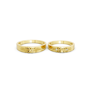 Personalized Gold Matching Ring – A159