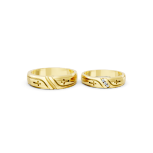 Handcrafted Gold Couple Ring – A177