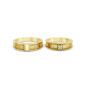 Artisan Gold Couple Ring – A179