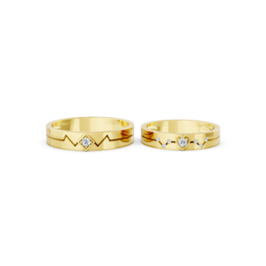 Personalized Gold Matching Ring – A182
