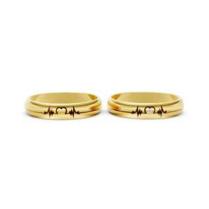 Custom Gold His and Hers Ring – A184
