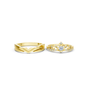Handcrafted Gold Couple Ring – A199