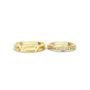 Handcrafted Gold Couple Ring – A210
