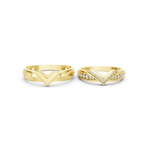 Personalized Gold Matching Ring – A214